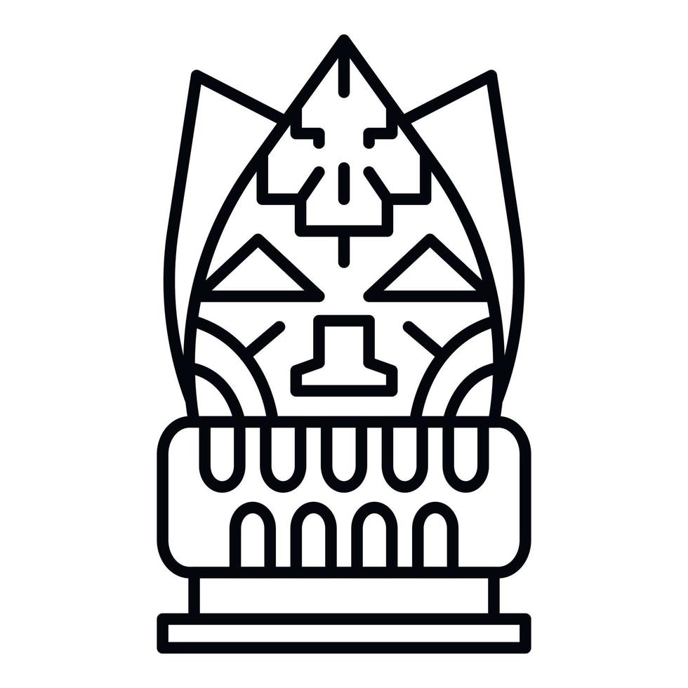 Totem idol icon, outline style vector