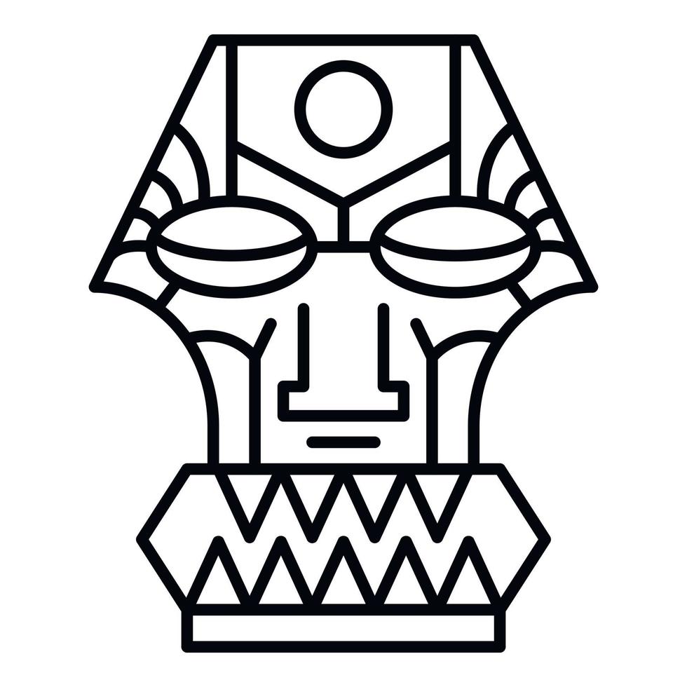 Native idol icon, outline style vector