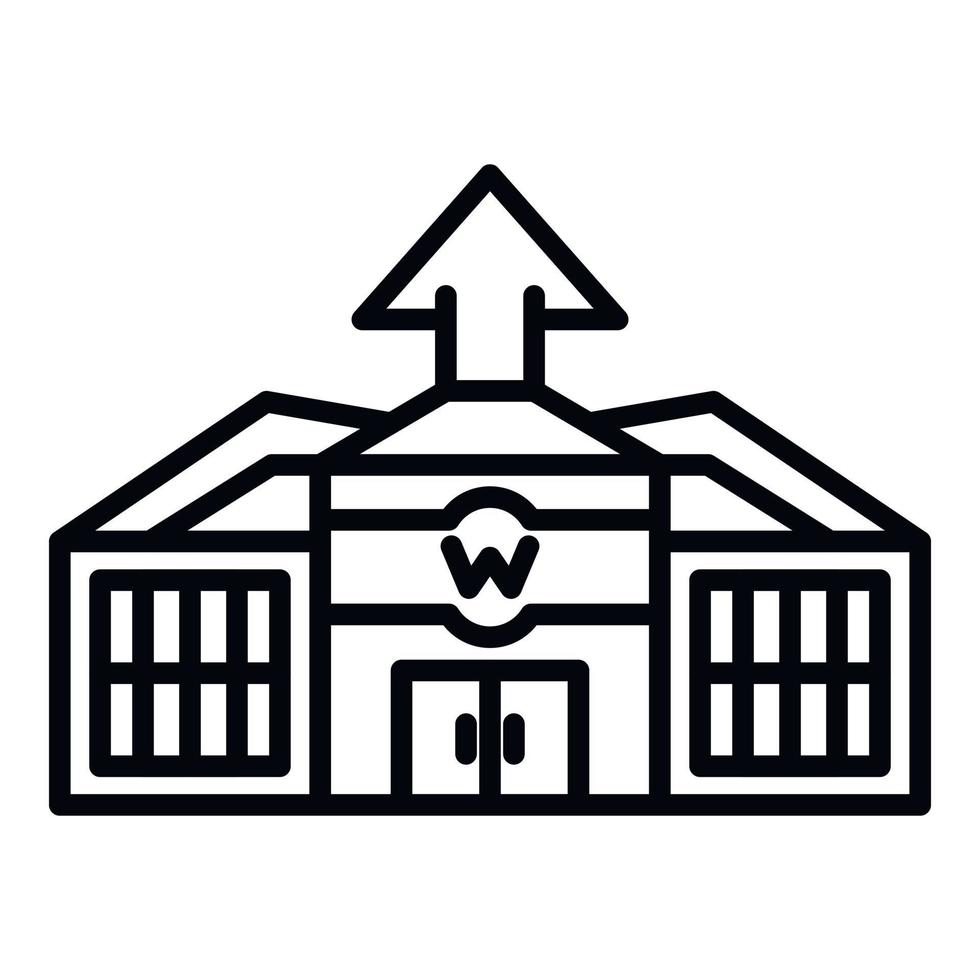 Whisky factory icon, outline style vector