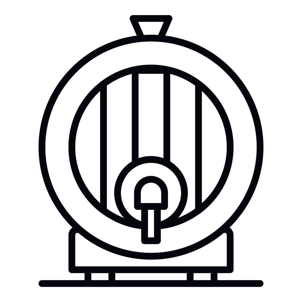 Whisky barrel icon, outline style vector