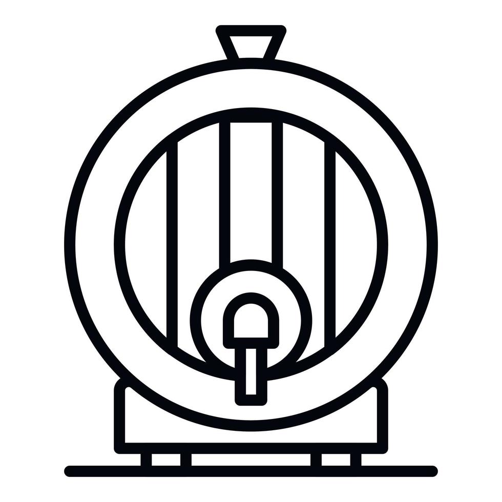 Whisky barrel icon, outline style vector