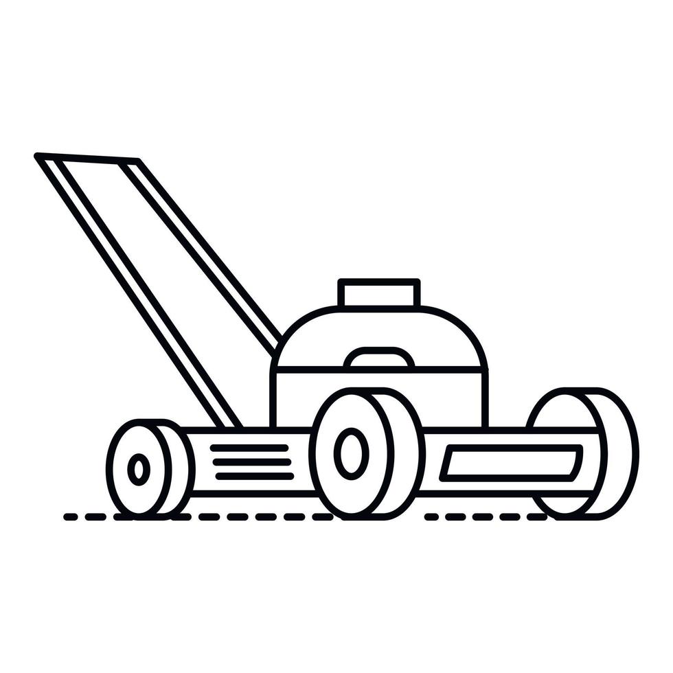 Motor grass cutter icon, outline style vector