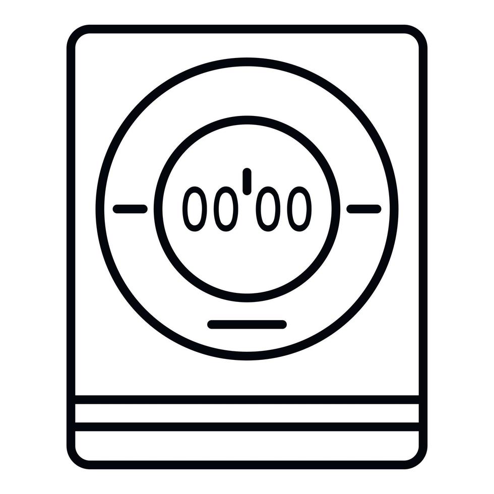 Modern digital timer icon, outline style vector