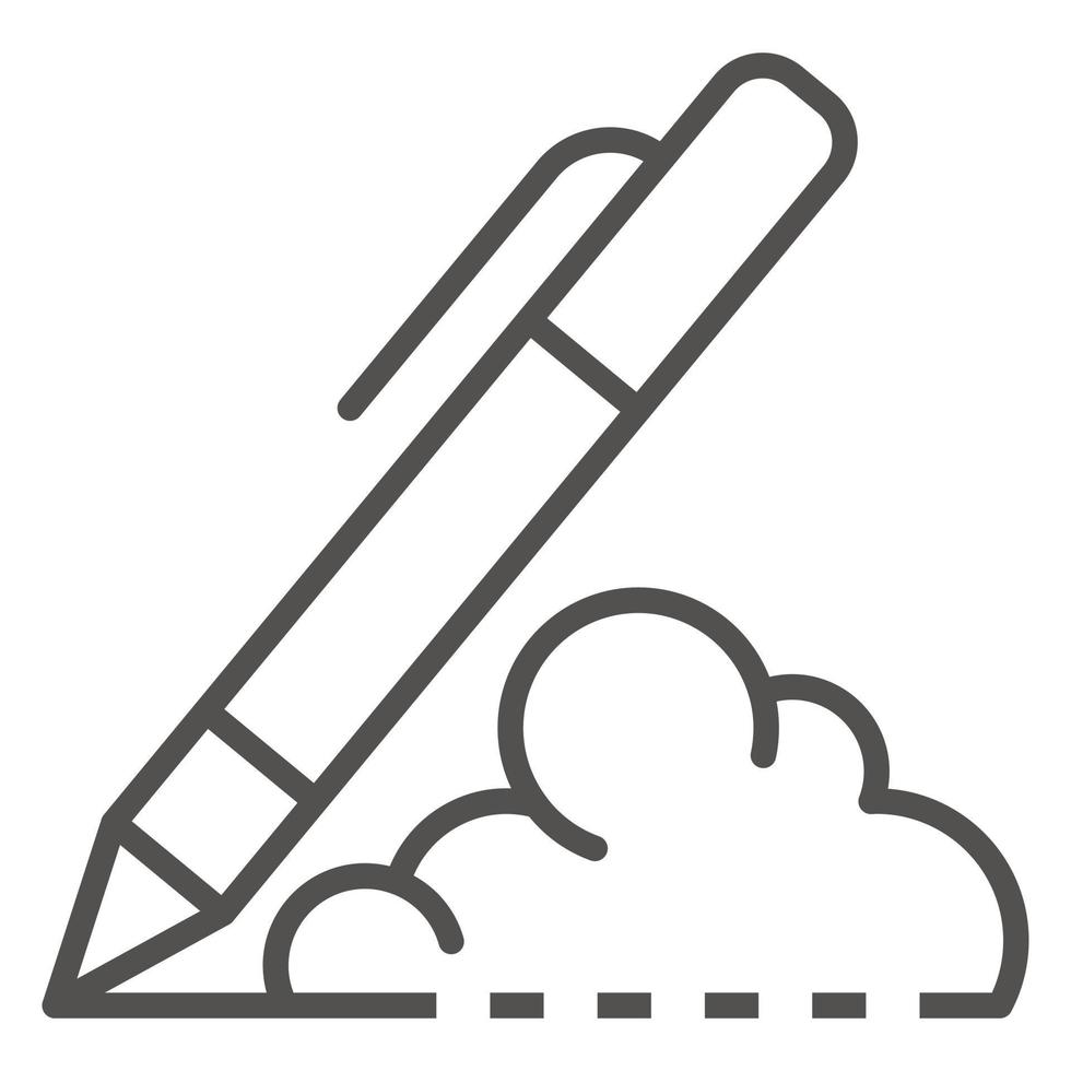 Writing pen icon, outline style vector