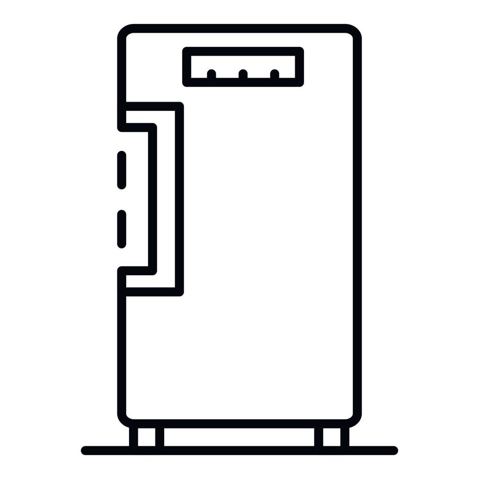 Food freezer icon, outline style vector