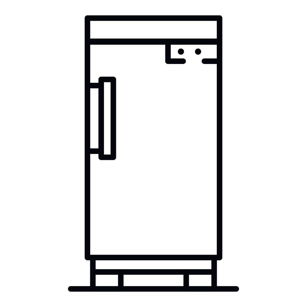 Fridge icon, outline style vector