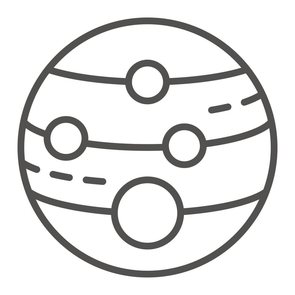 Planet satellite icon, outline style vector