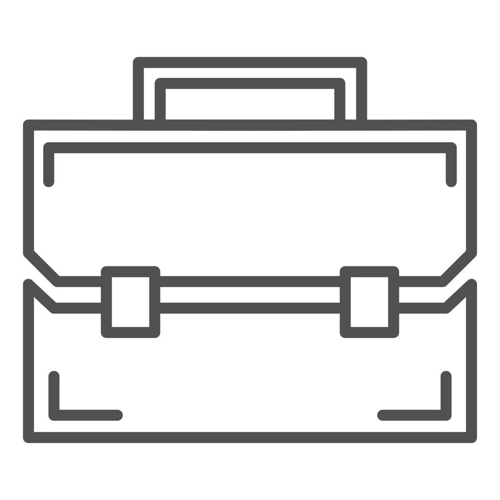 Leather suitcase icon, outline style vector
