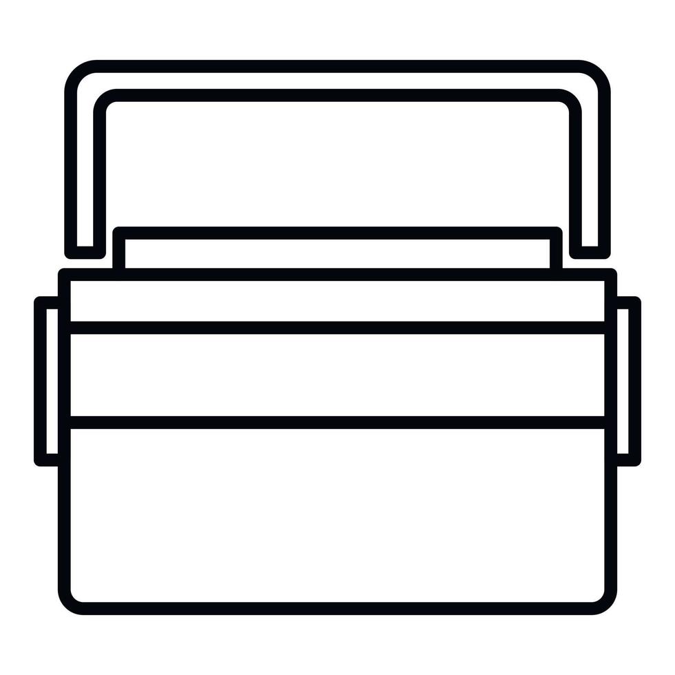 Big lunchbox icon, outline style vector