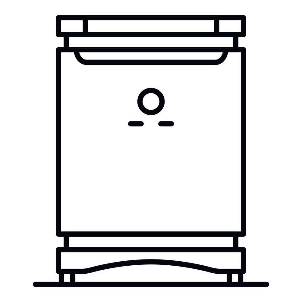 Modern home freezer icon, outline style vector