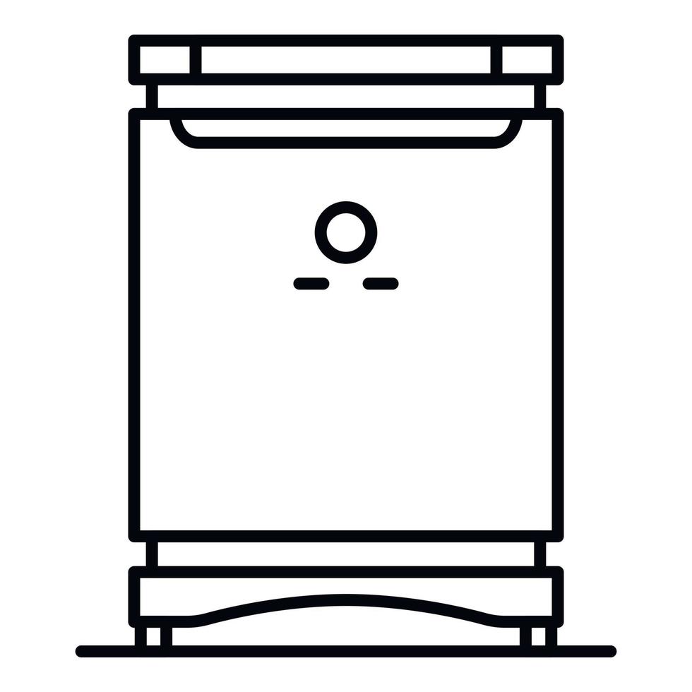 Modern home freezer icon, outline style vector