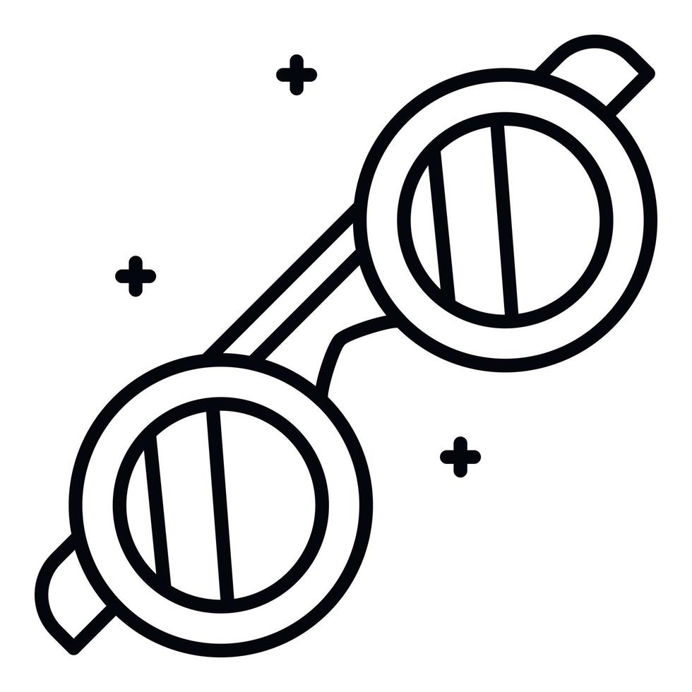 Blacksmith glasses icon, outline style vector