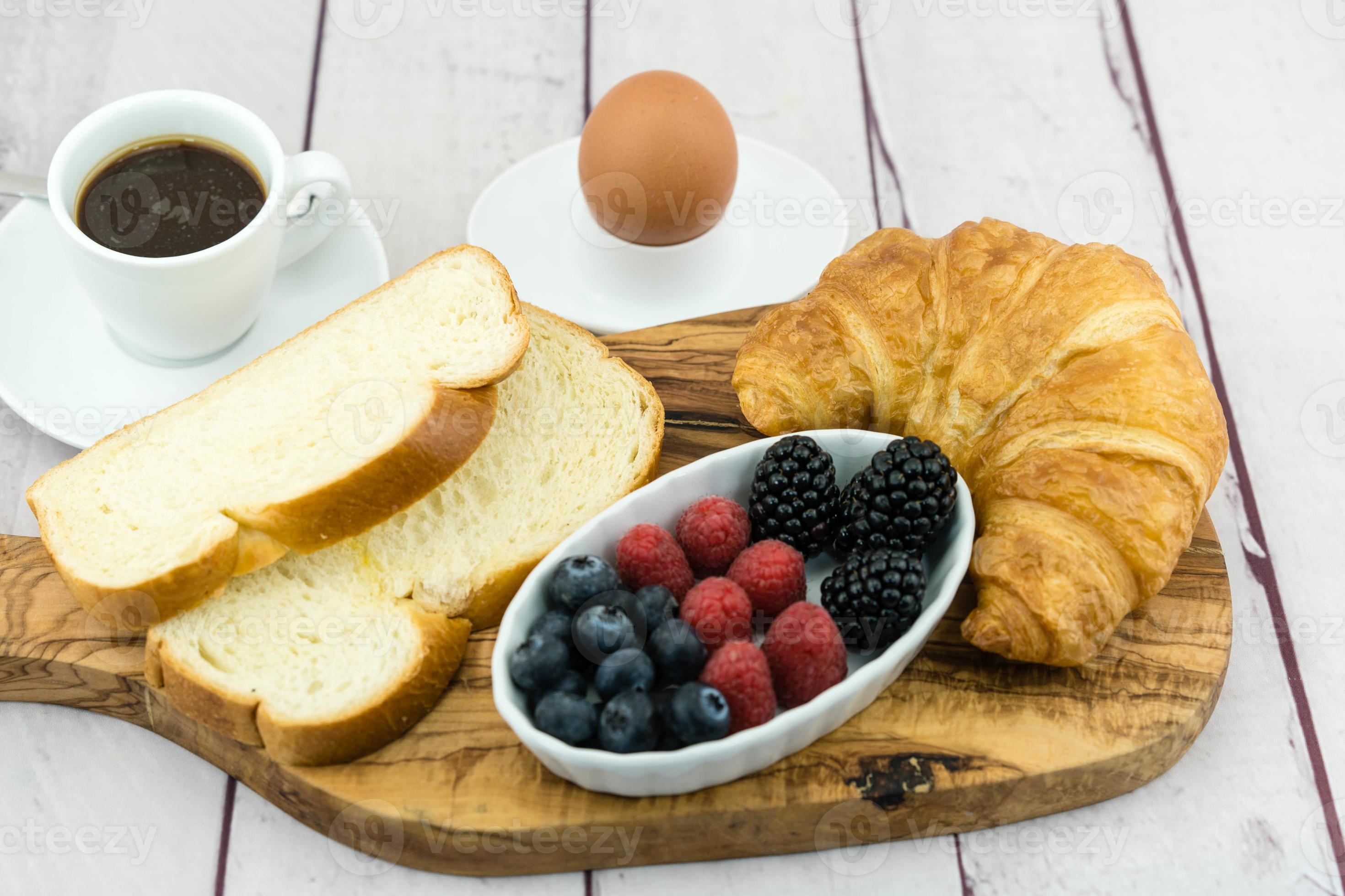 Breakfast with bread egg and coffee 15180030 Stock Photo at Vecteezy