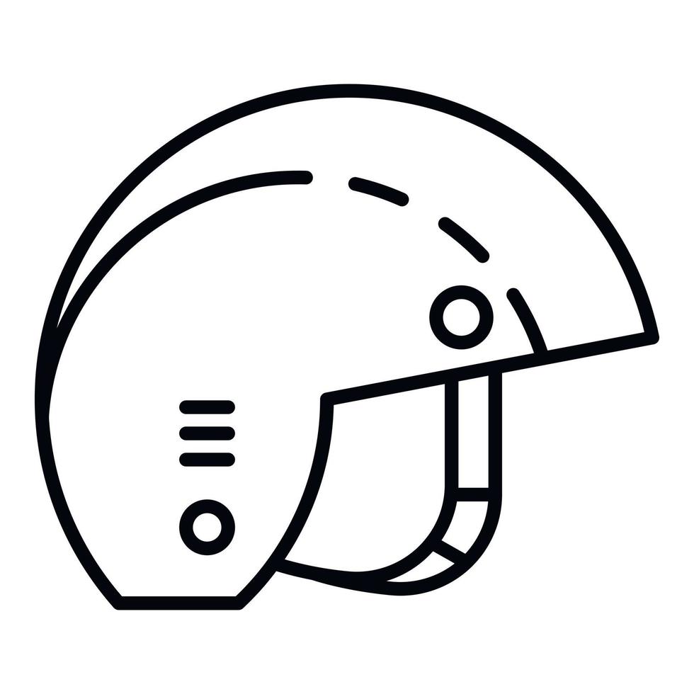 Snowboard helmet icon, outline style vector