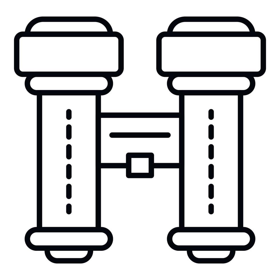Binocular icon, outline style vector