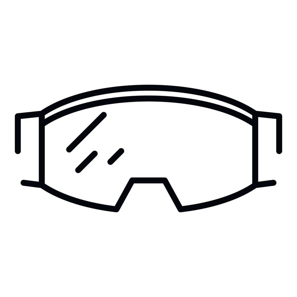 Ski goggles icon, outline style vector