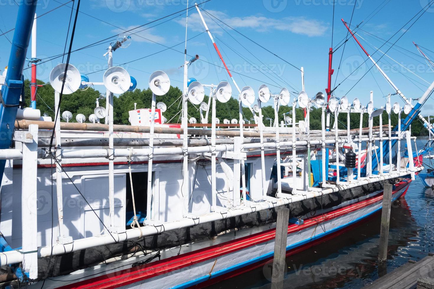 fishing nets on the pier in front of a building 35295026 Stock Photo at  Vecteezy