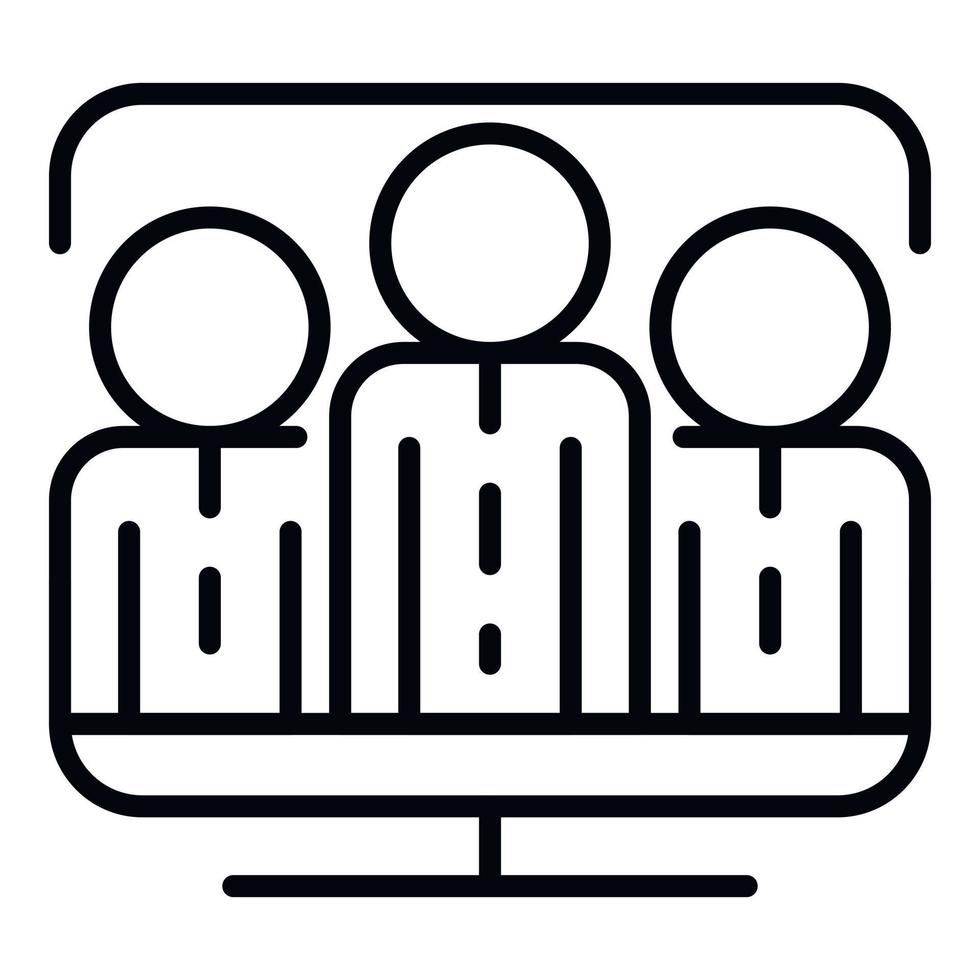 Vlog folower icon, outline style vector