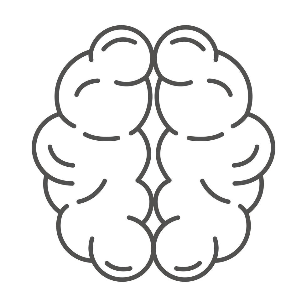 Mind brain icon, outline style vector