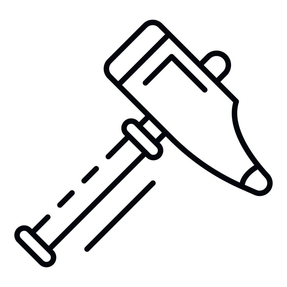 icono de martillo de trineo de herrero, estilo de esquema vector