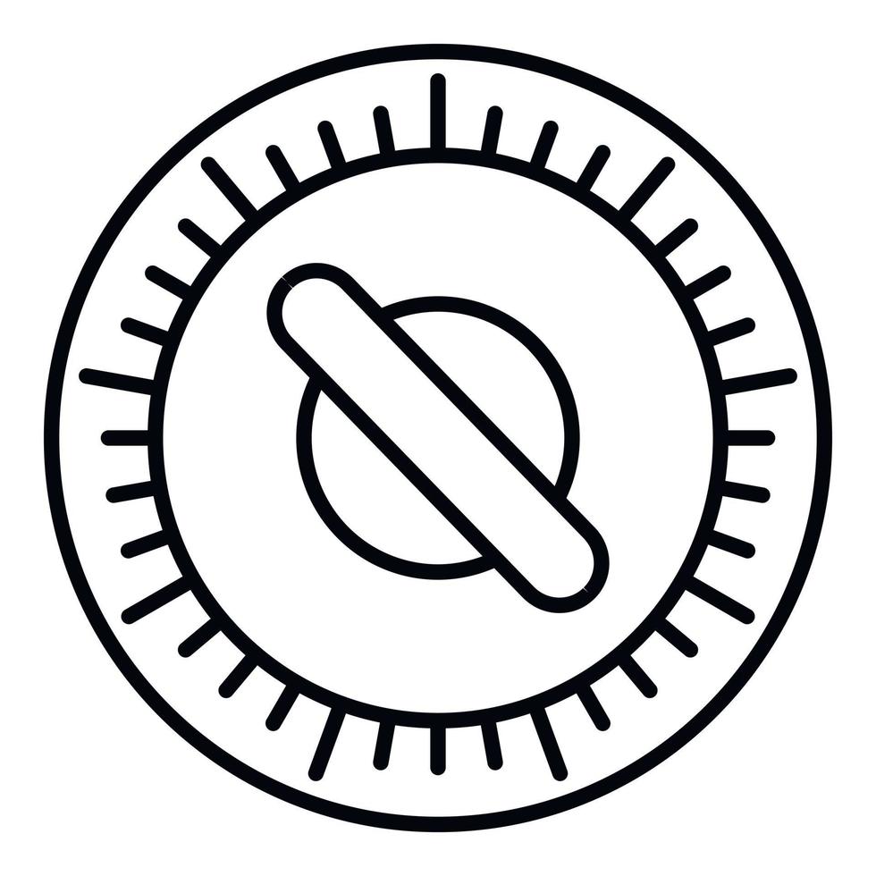 Retro manual timer icon, outline style vector