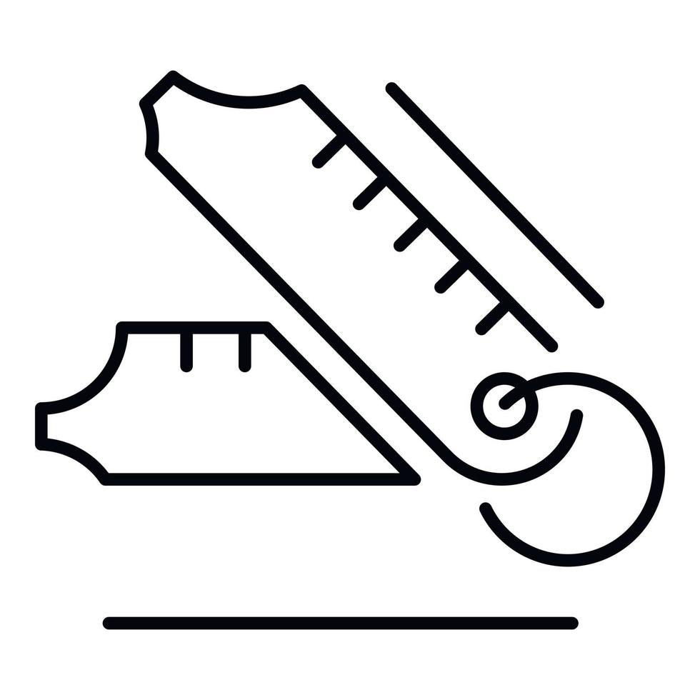 Measurement welder tool icon, outline style vector