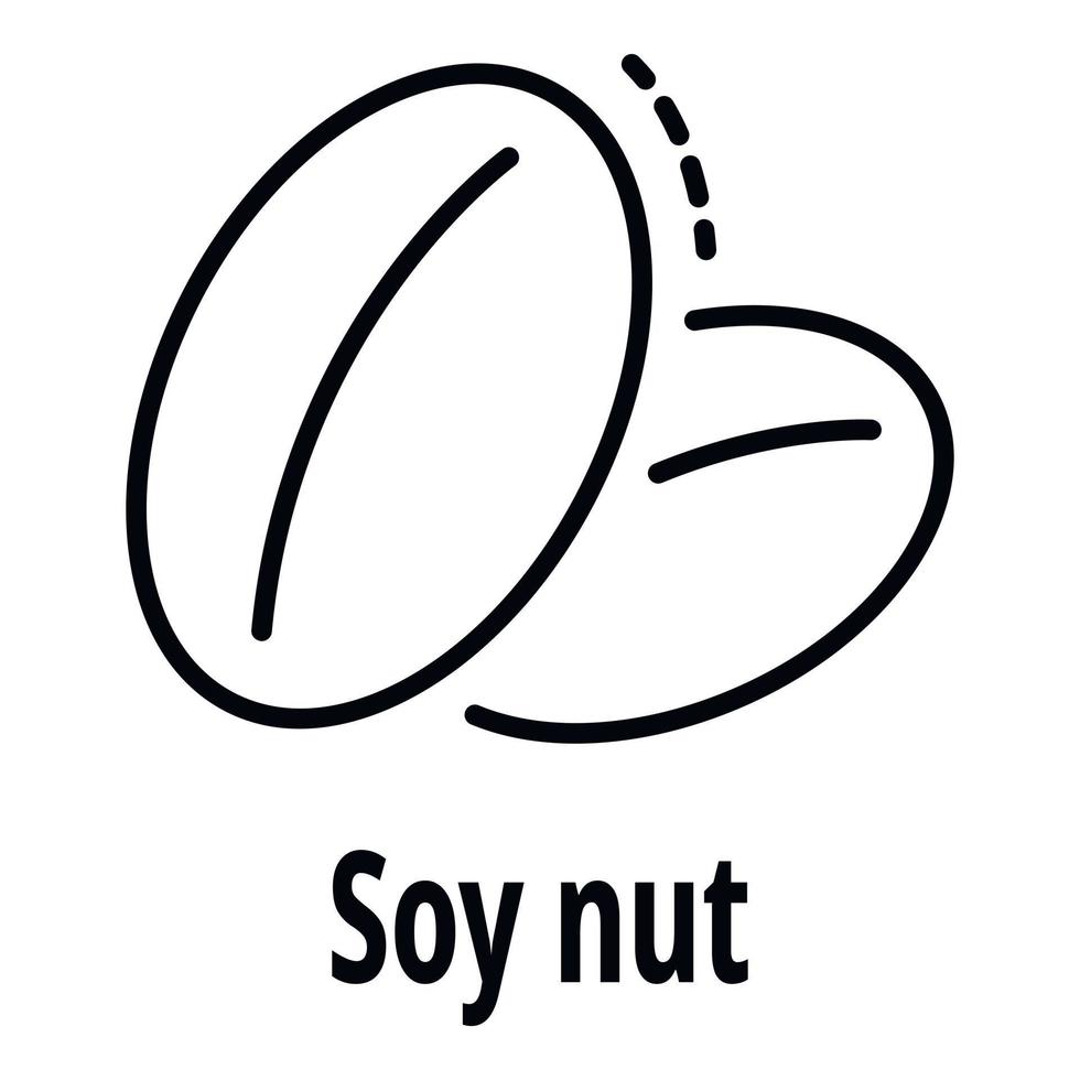 Soy nut icon, outline style vector