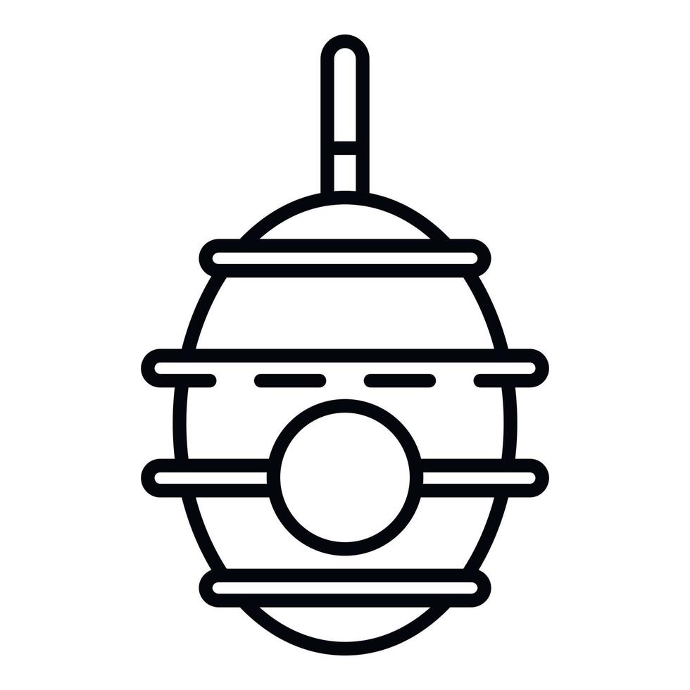 Tree bee hive icon, outline style vector