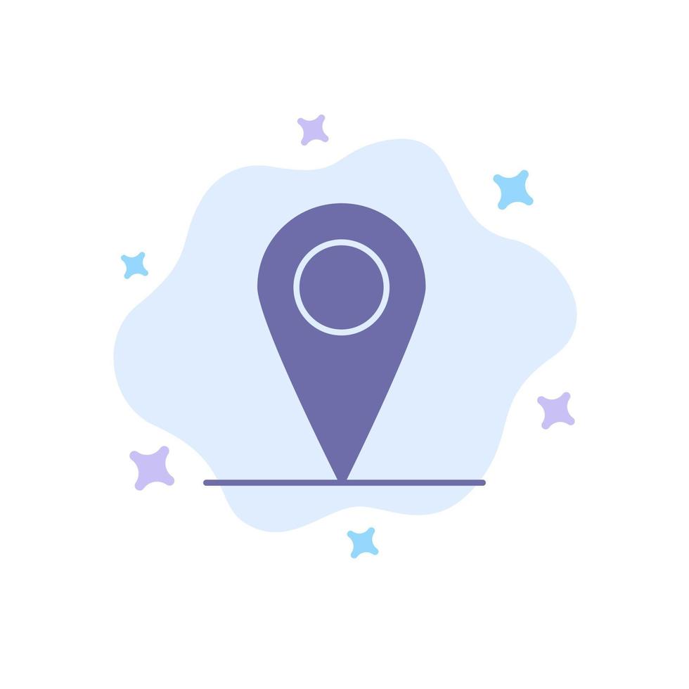 Location Map Interface Blue Icon on Abstract Cloud Background vector