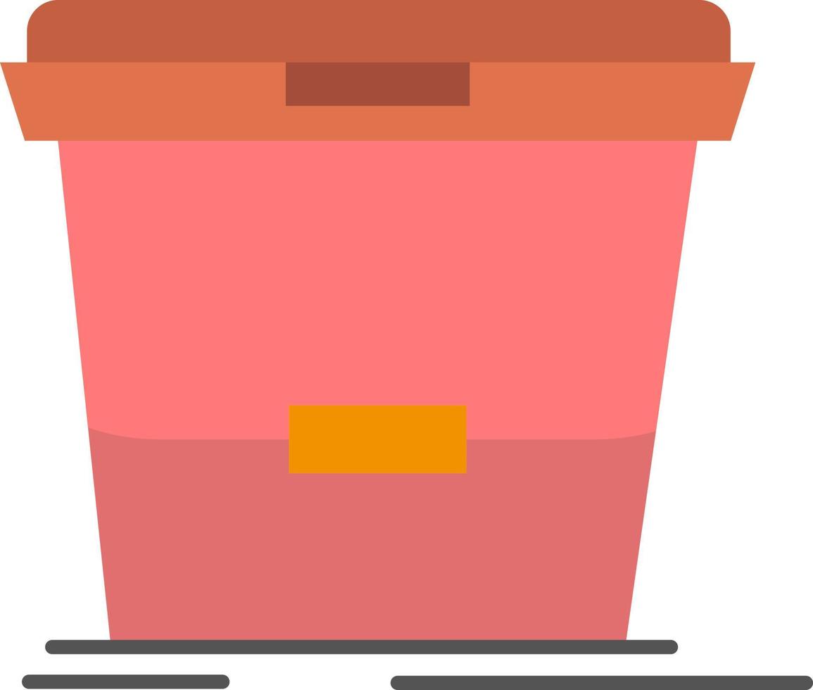 Bucket Cleaning Wash Water  Flat Color Icon Vector icon banner Template