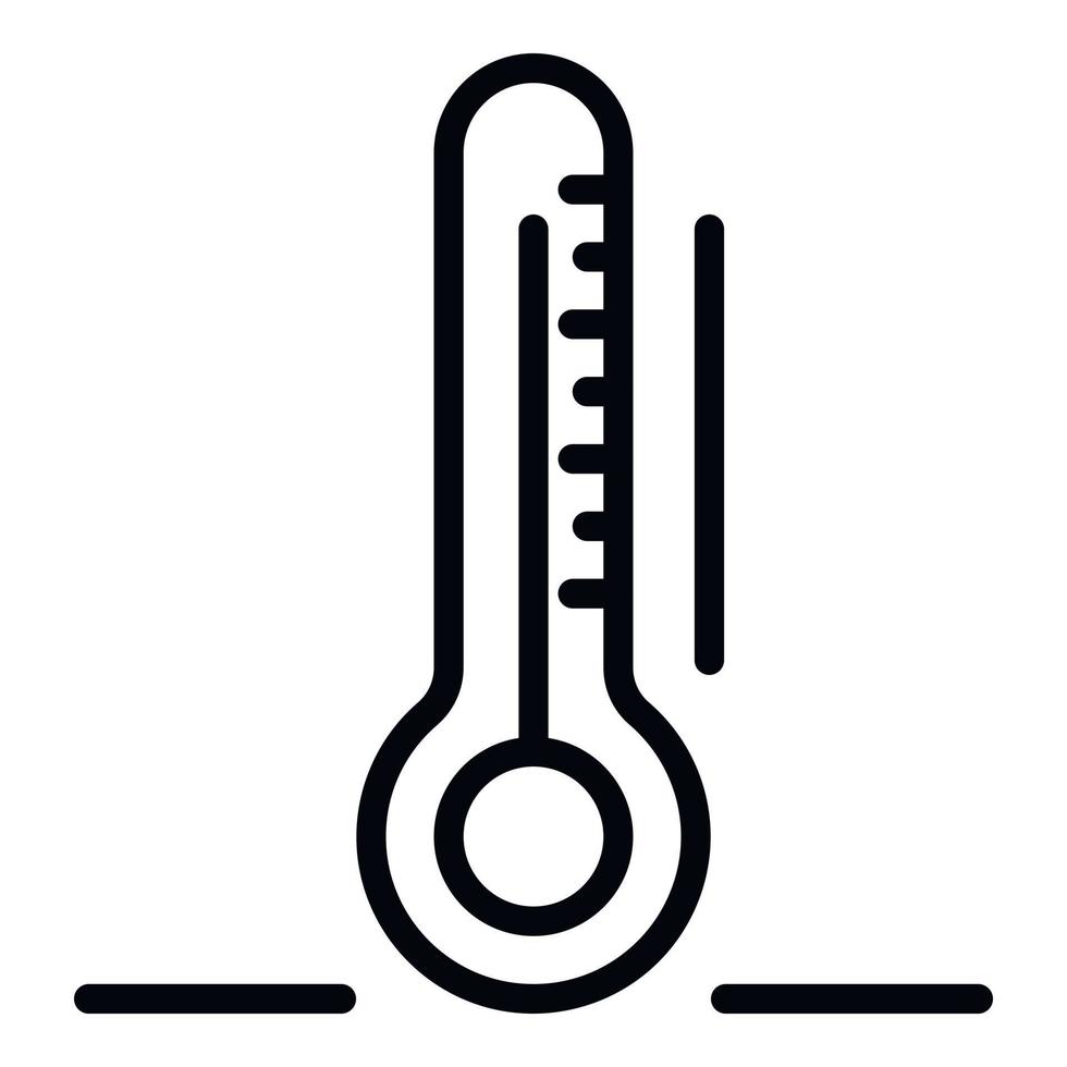 Thermometer smart home icon, outline style vector