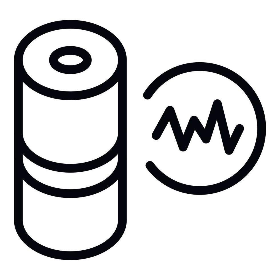 Audio wave smart speaker icon, outline style vector