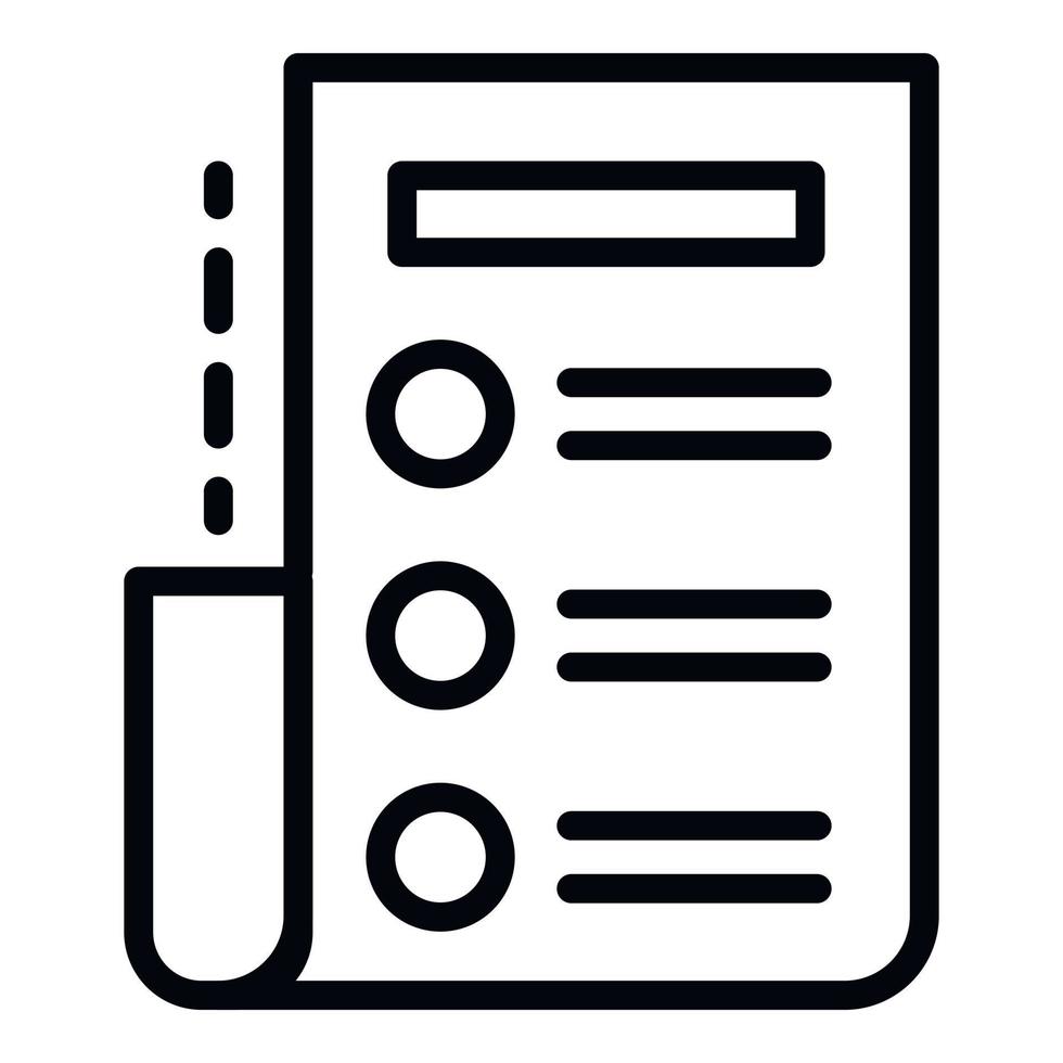 Archive list icon, outline style vector