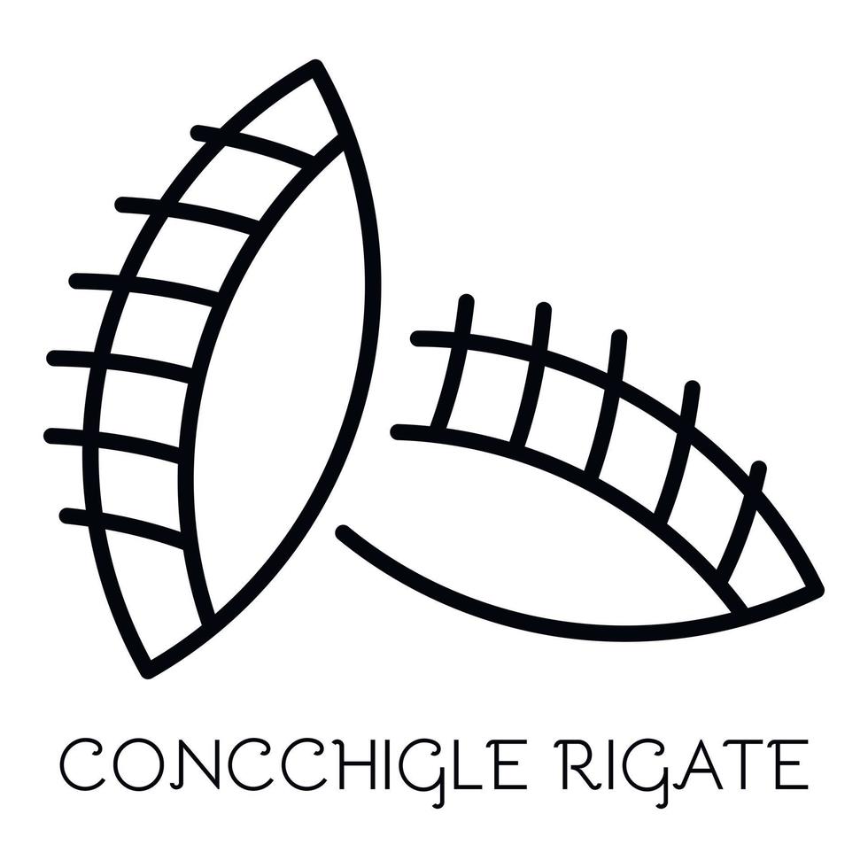 icono de concchigle rigate, estilo de contorno vector