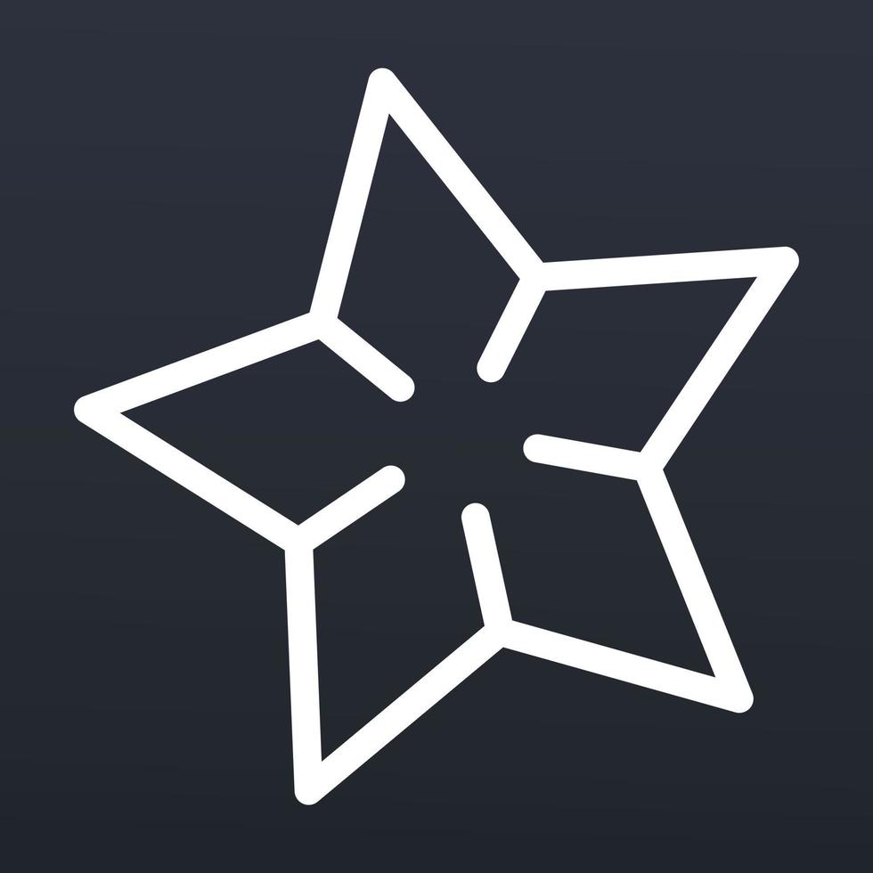 Happy new year star icon, outline style vector