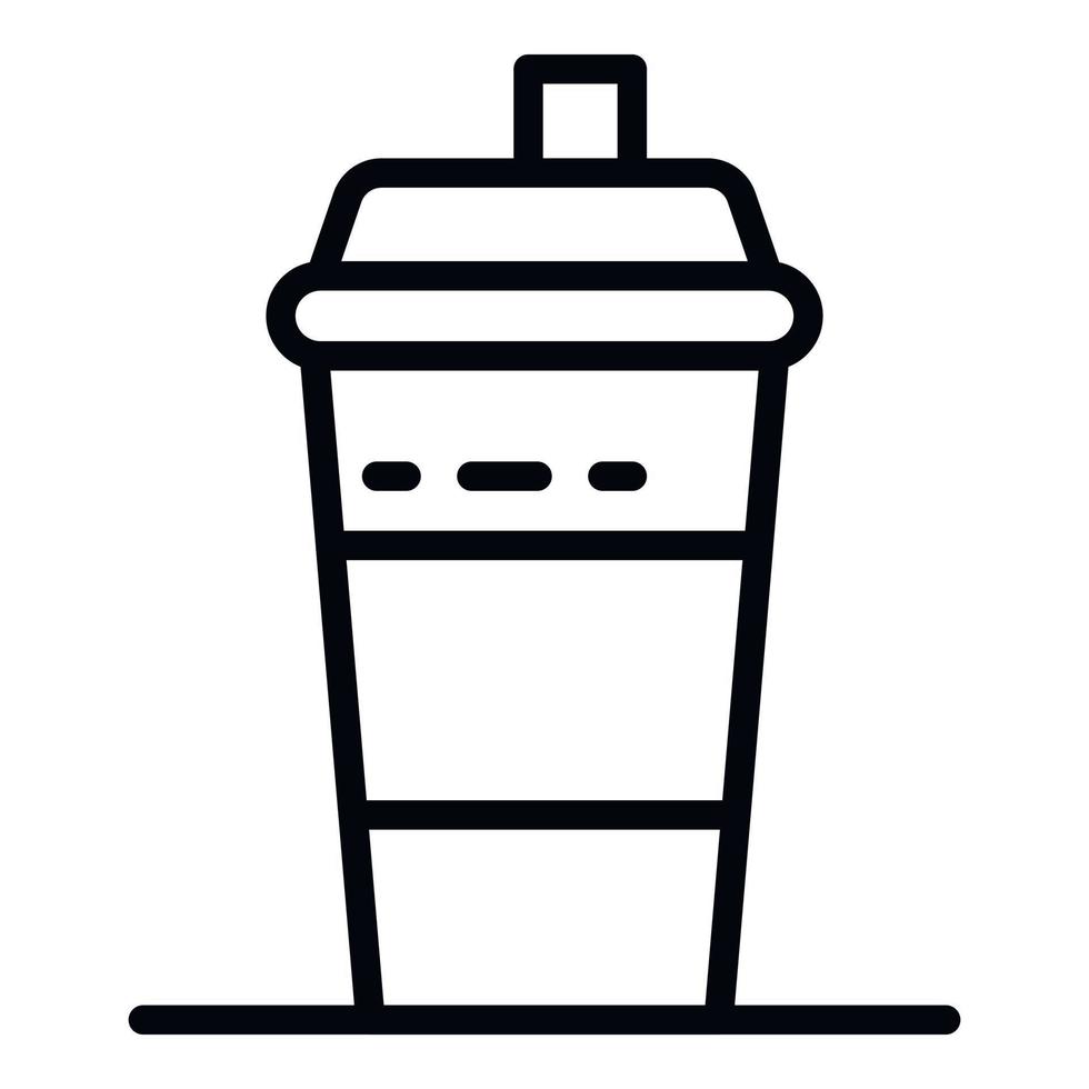 Milk shaker bottle icon, outline style vector