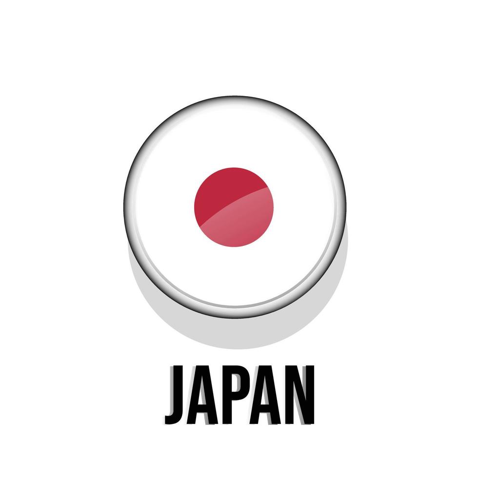 Flag of japan vector