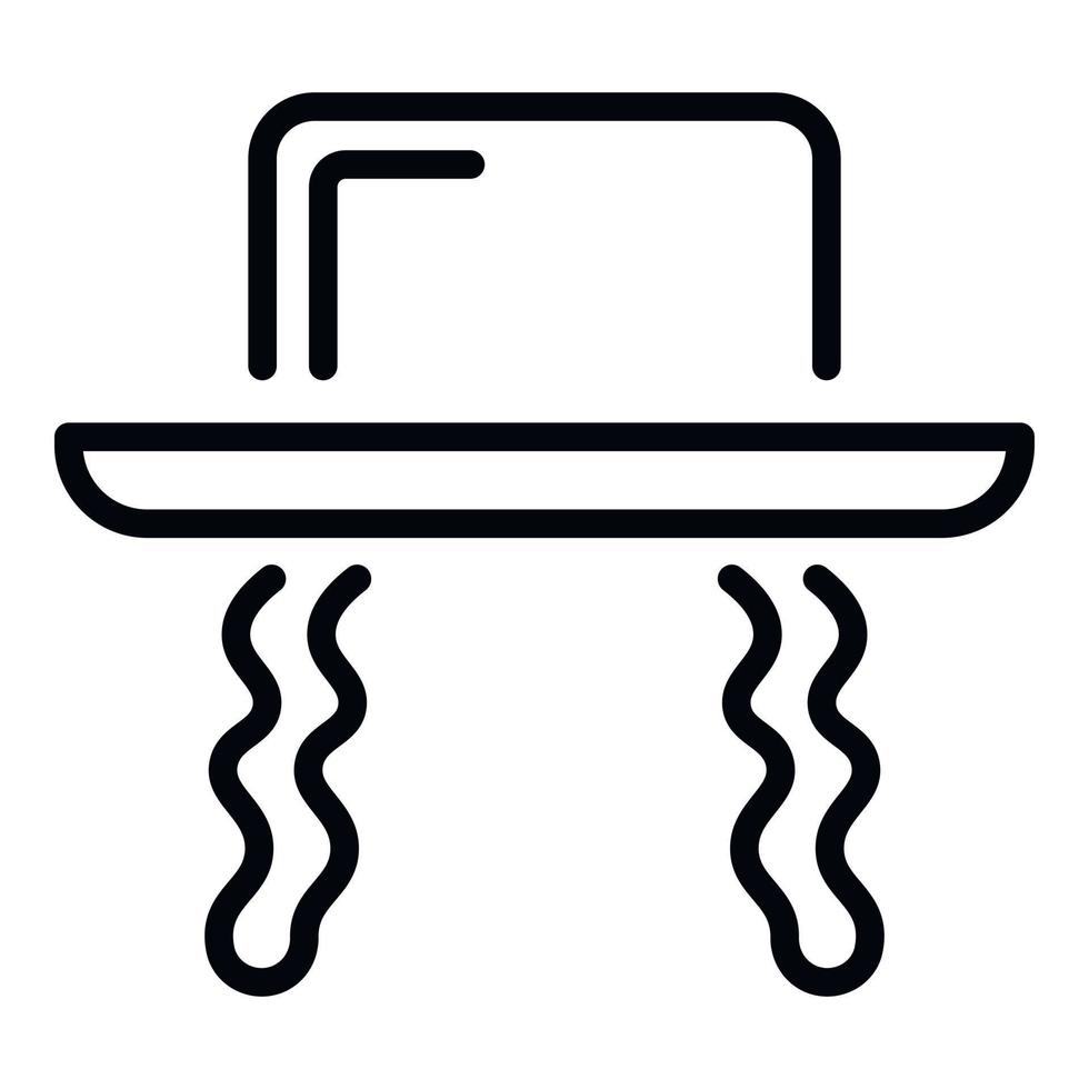 Jewish hat icon, outline style vector