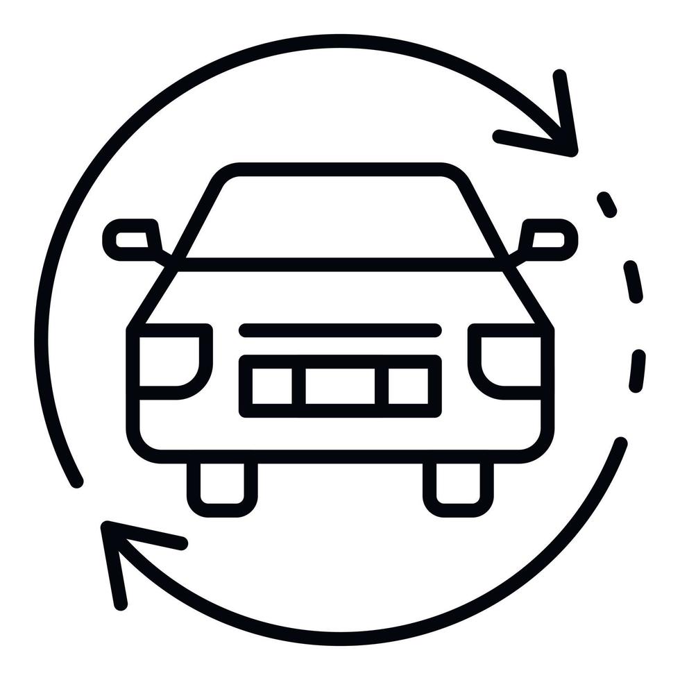 Car update firmware icon, outline style vector