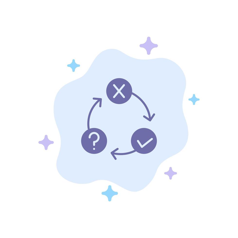 Daily Flow Issues Organization Realization Blue Icon on Abstract Cloud Background vector