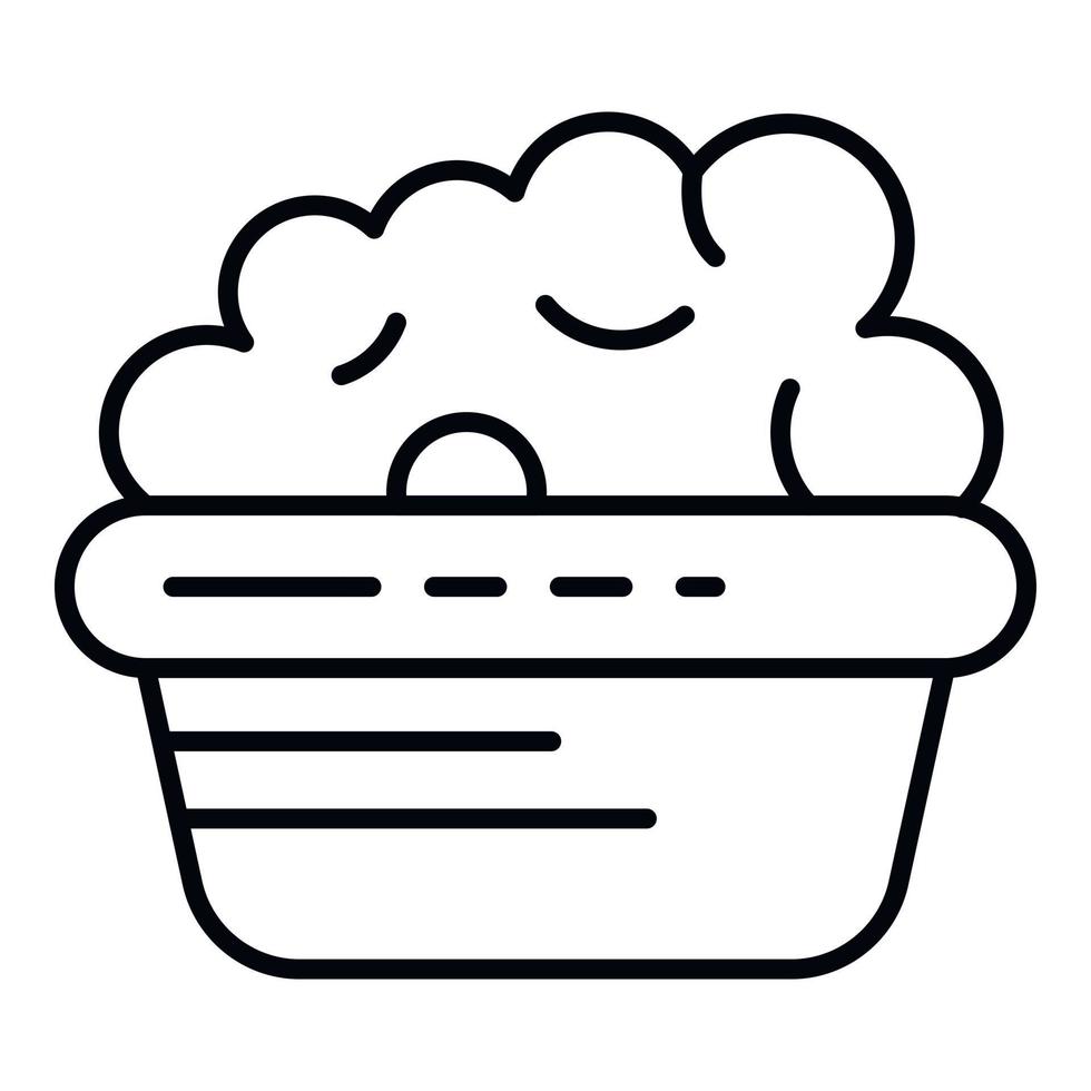 Wash bubble basin icon, outline style vector