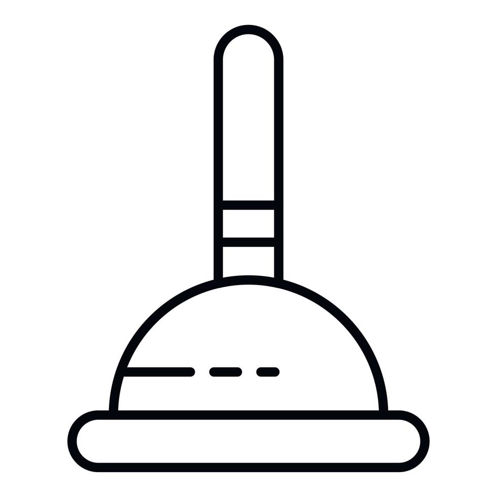 Clean toilet pump icon, outline style vector