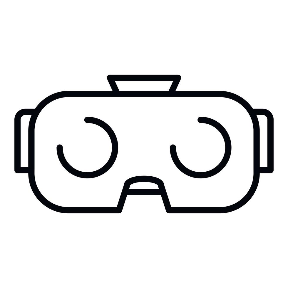 Gear game goggles icon, outline style vector