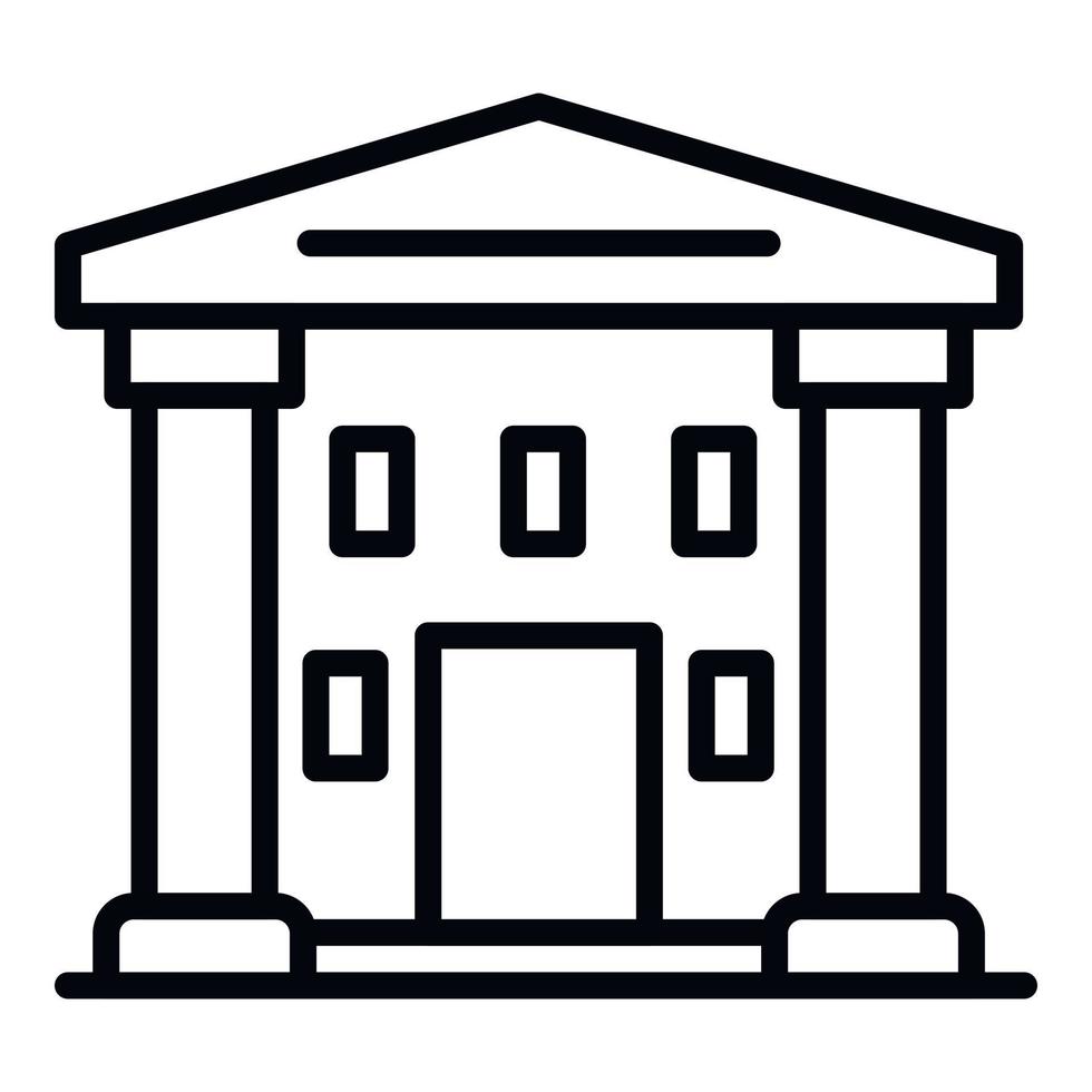 Supreme courthouse icon, outline style vector