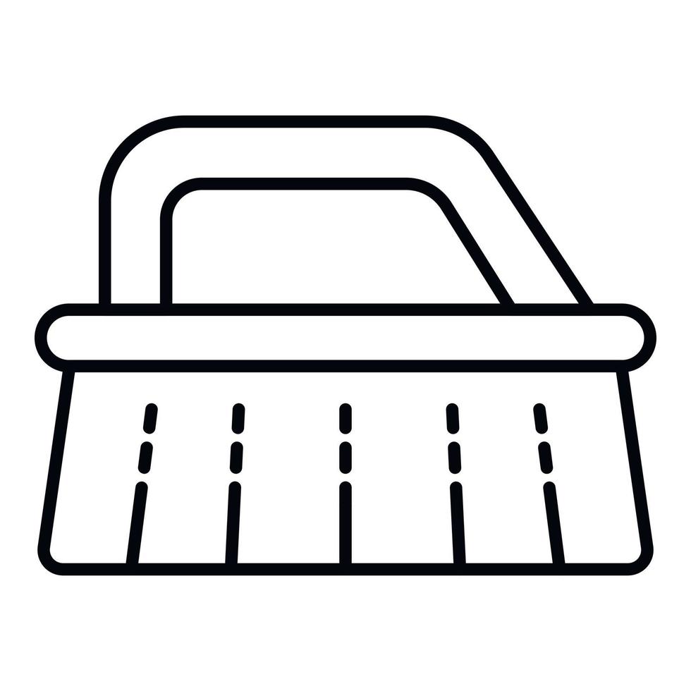 Cleaning brush icon, outline style vector