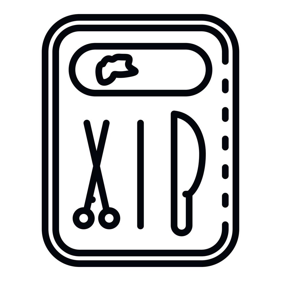 Forensic tool icon, outline style vector