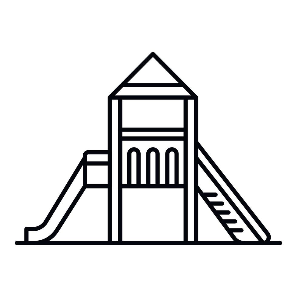 Home kid slide icon, outline style vector