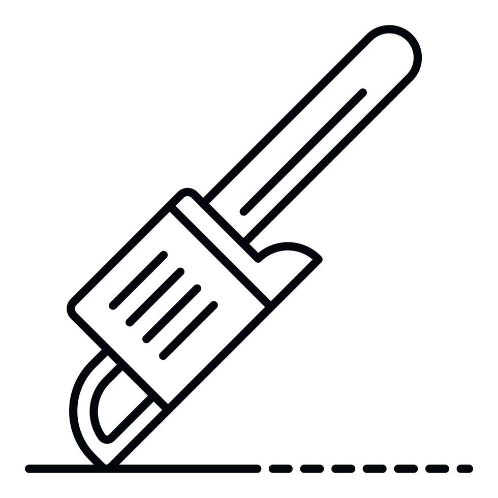 Gasoline saw icon, outline style vector