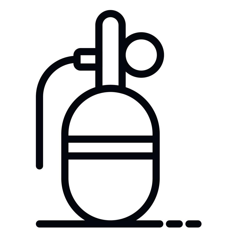 Grenade icon, outline style vector