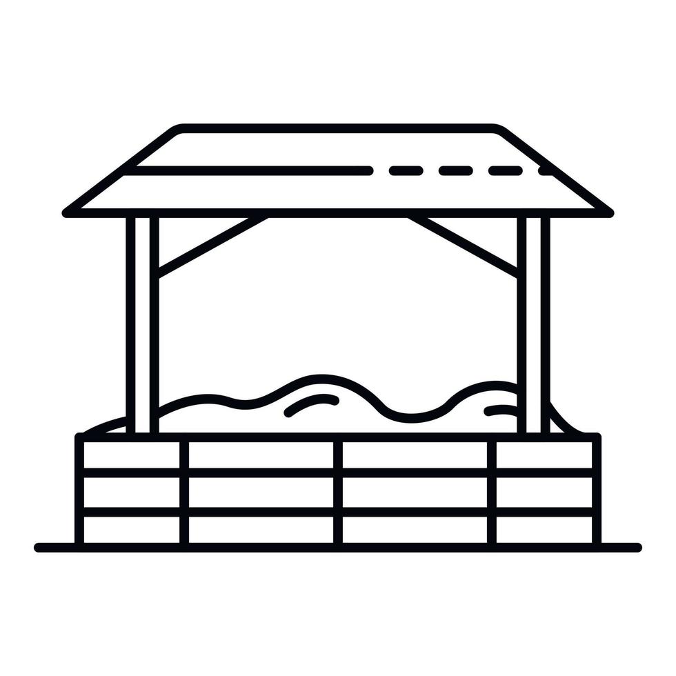 Kid playground tent icon, outline style vector